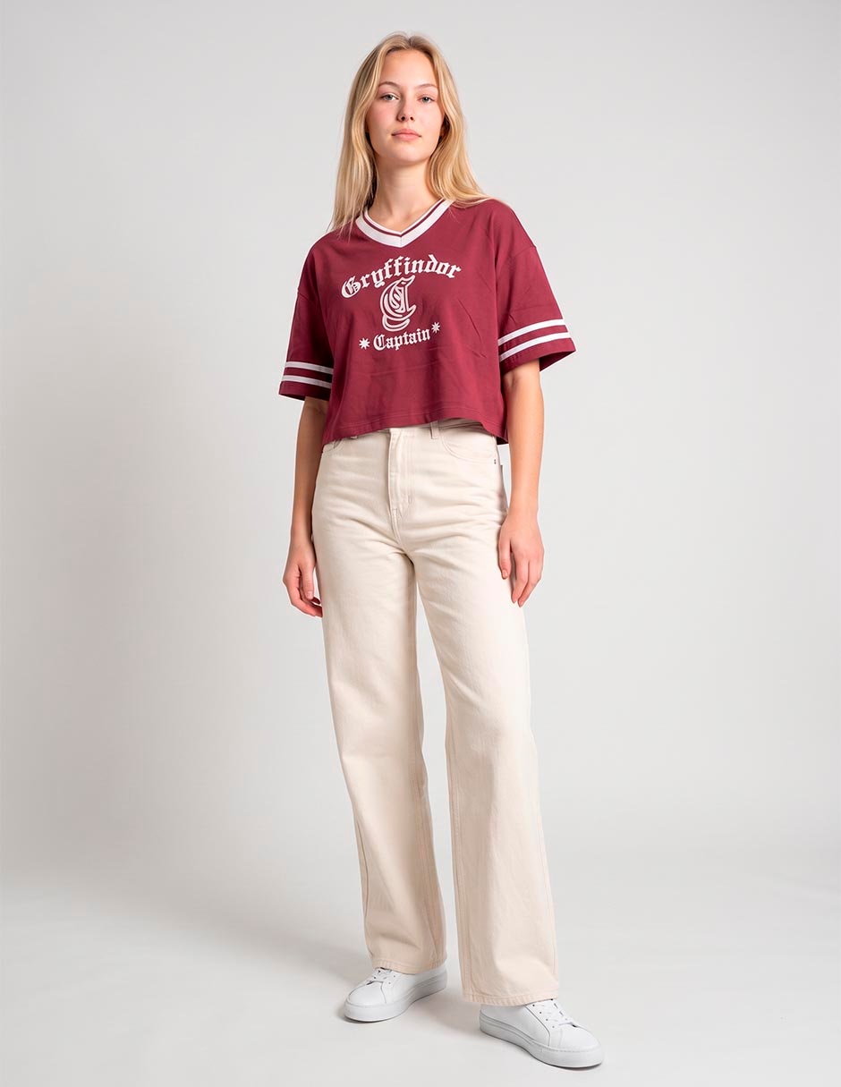 Playera manga al codo harry potter cuello redondo para mujer Playera manga al codo harry potter cuello redondo para mujer