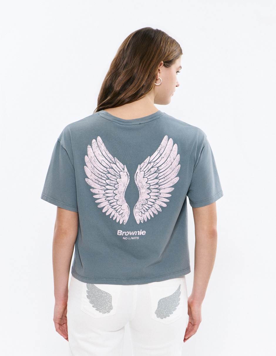 Playera manga corta cuello redondo para mujer 3