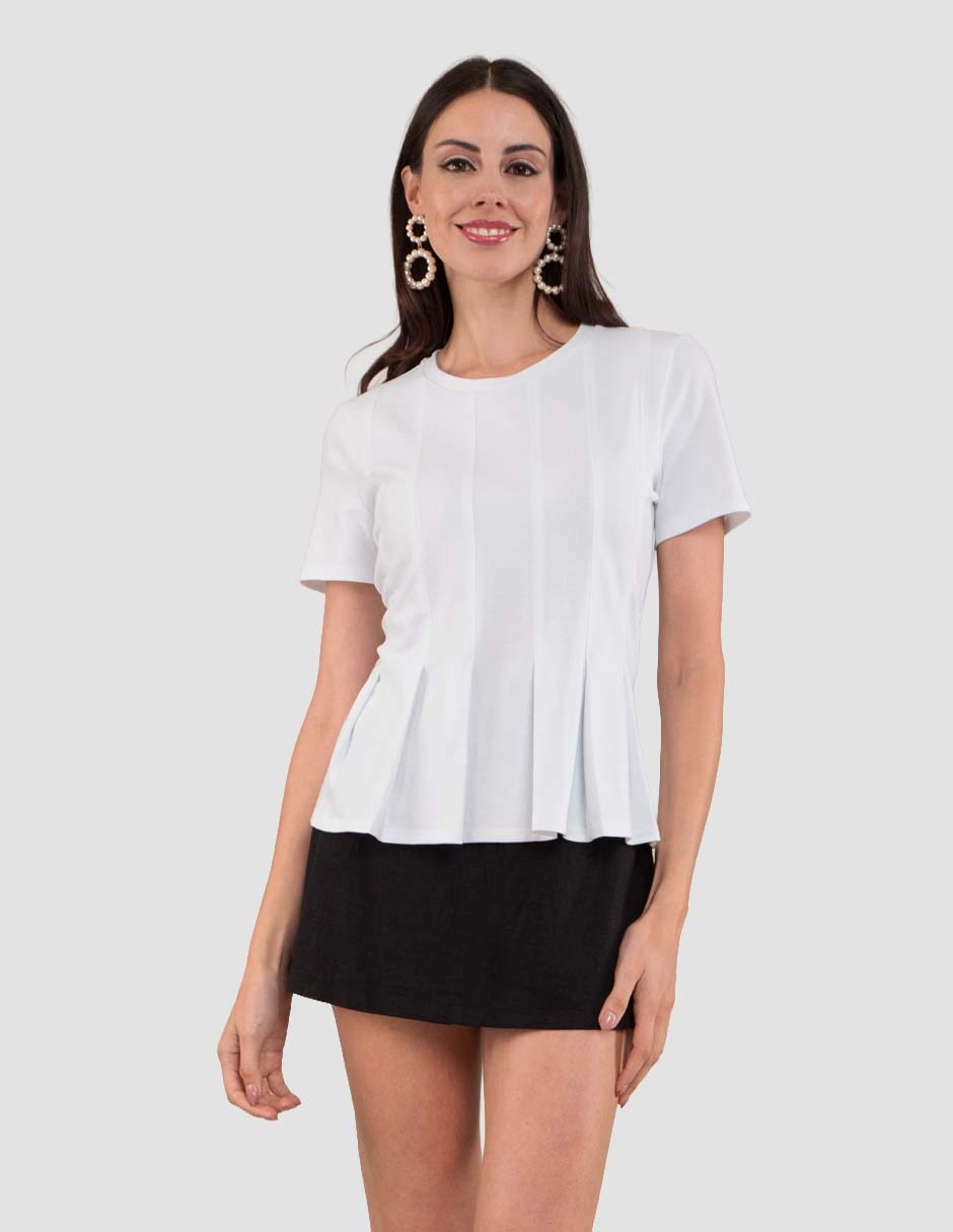 Blusa manga corta para mujer
