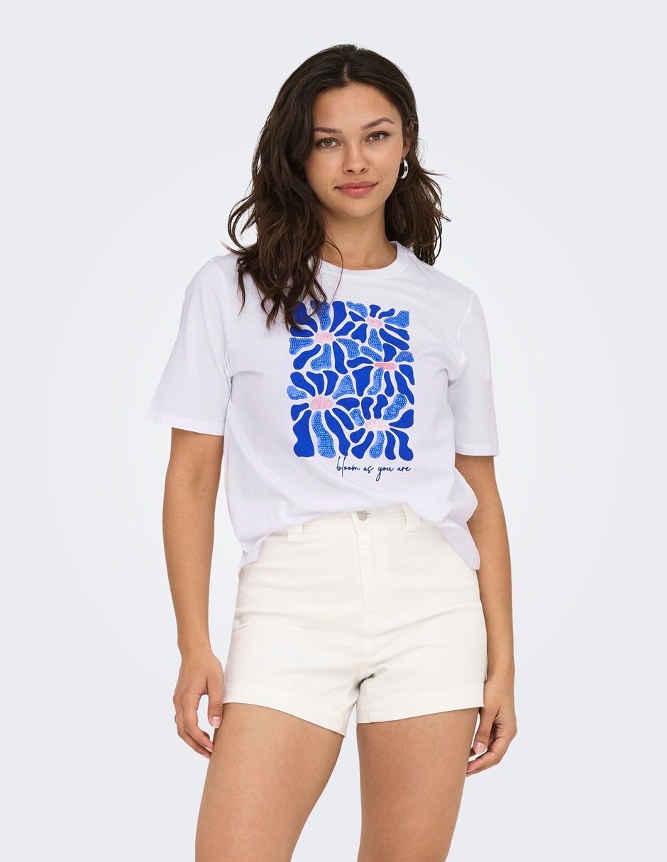 Playera manga corta cuello redondo para mujer 3