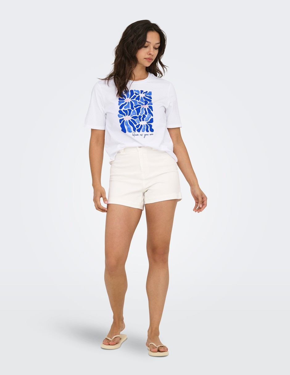 Playera manga corta cuello redondo para mujer 4