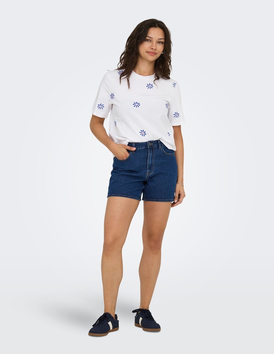 Playera manga corta Only cuello redondo para mujer
