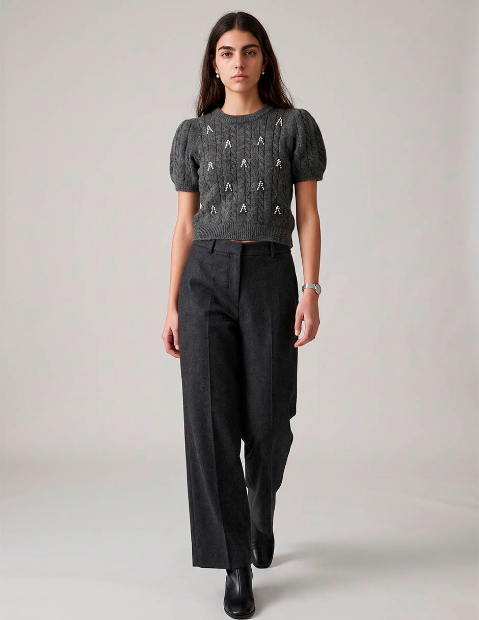 Blusa manga corta para mujer