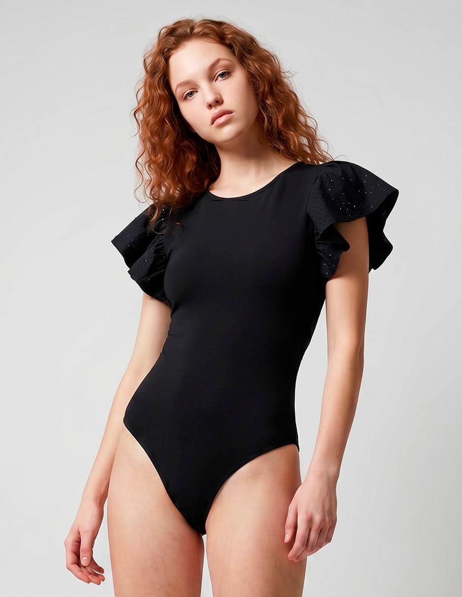 Body cuello redondo escote redondo para mujer