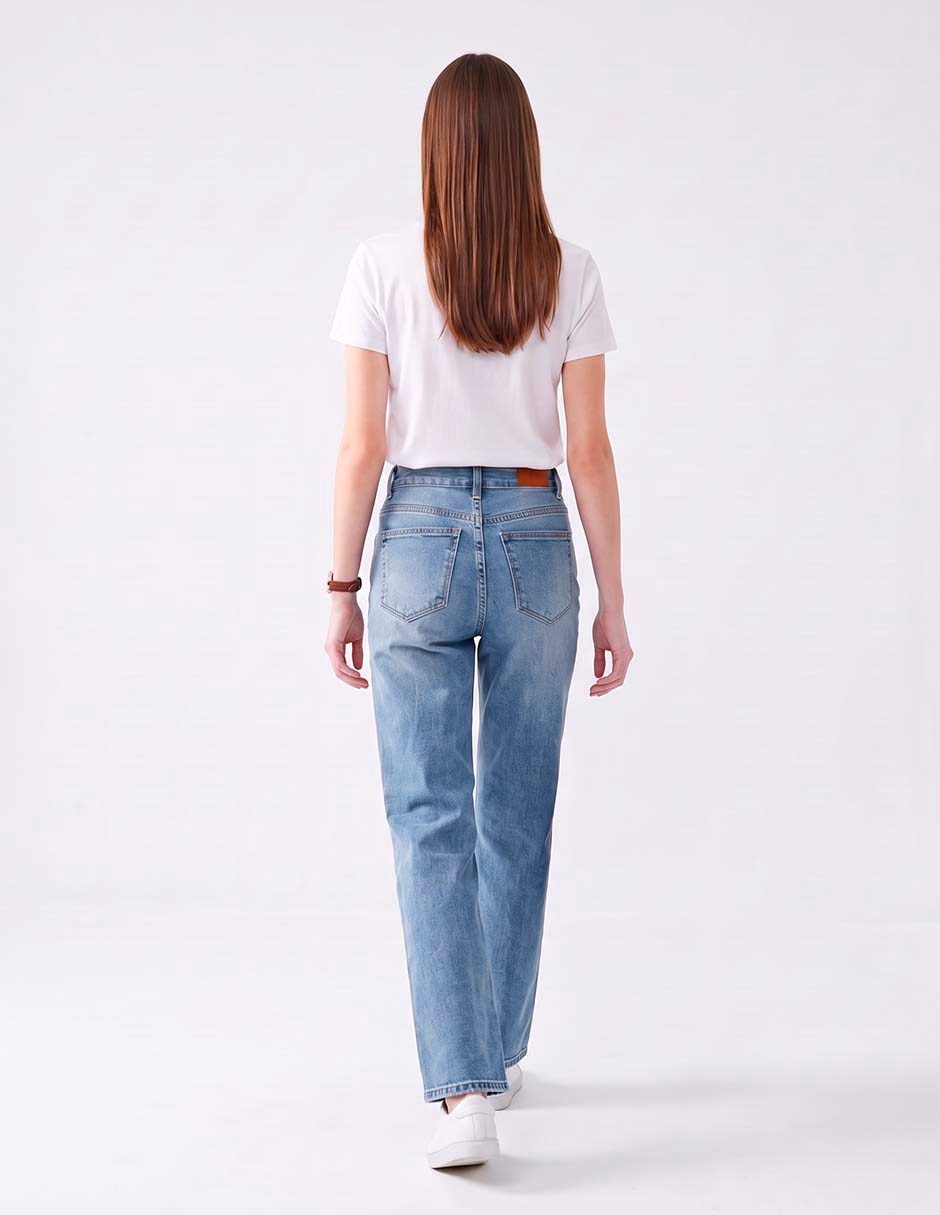 Jeans straight para mujer 4