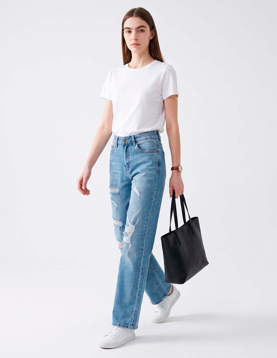 Jeans straight para mujer 3