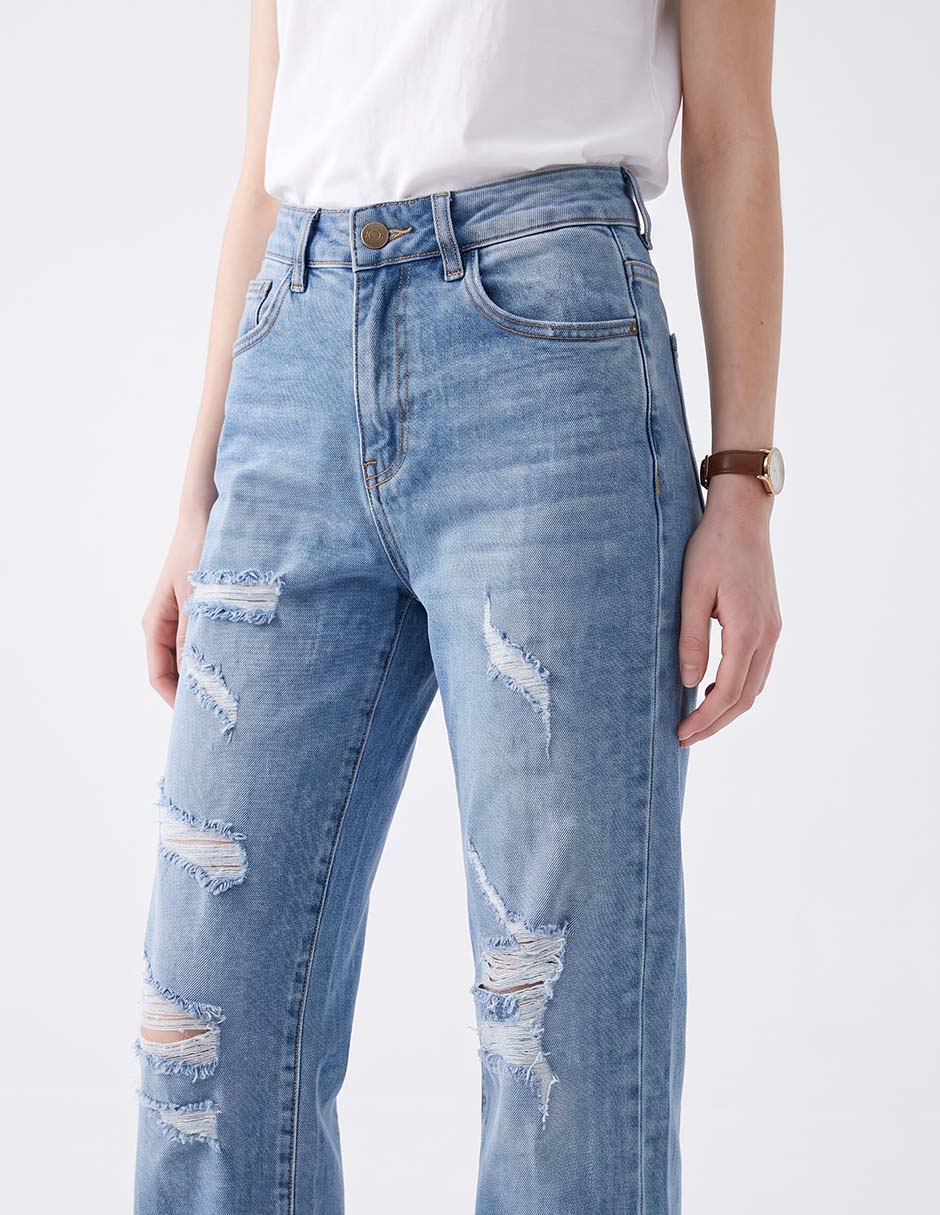 Jeans straight para mujer 2