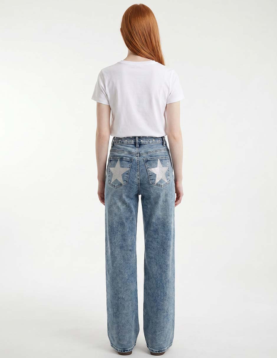 Jeans wide leg para mujer 2