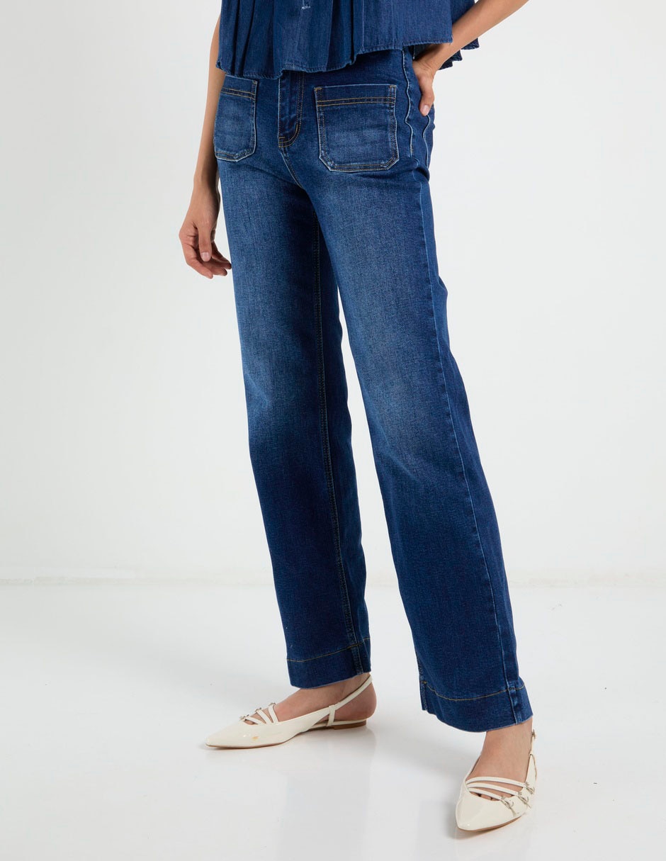 'jeans/jegging/jeans jogger' regular straight cadera coffee bean 'para mujer'