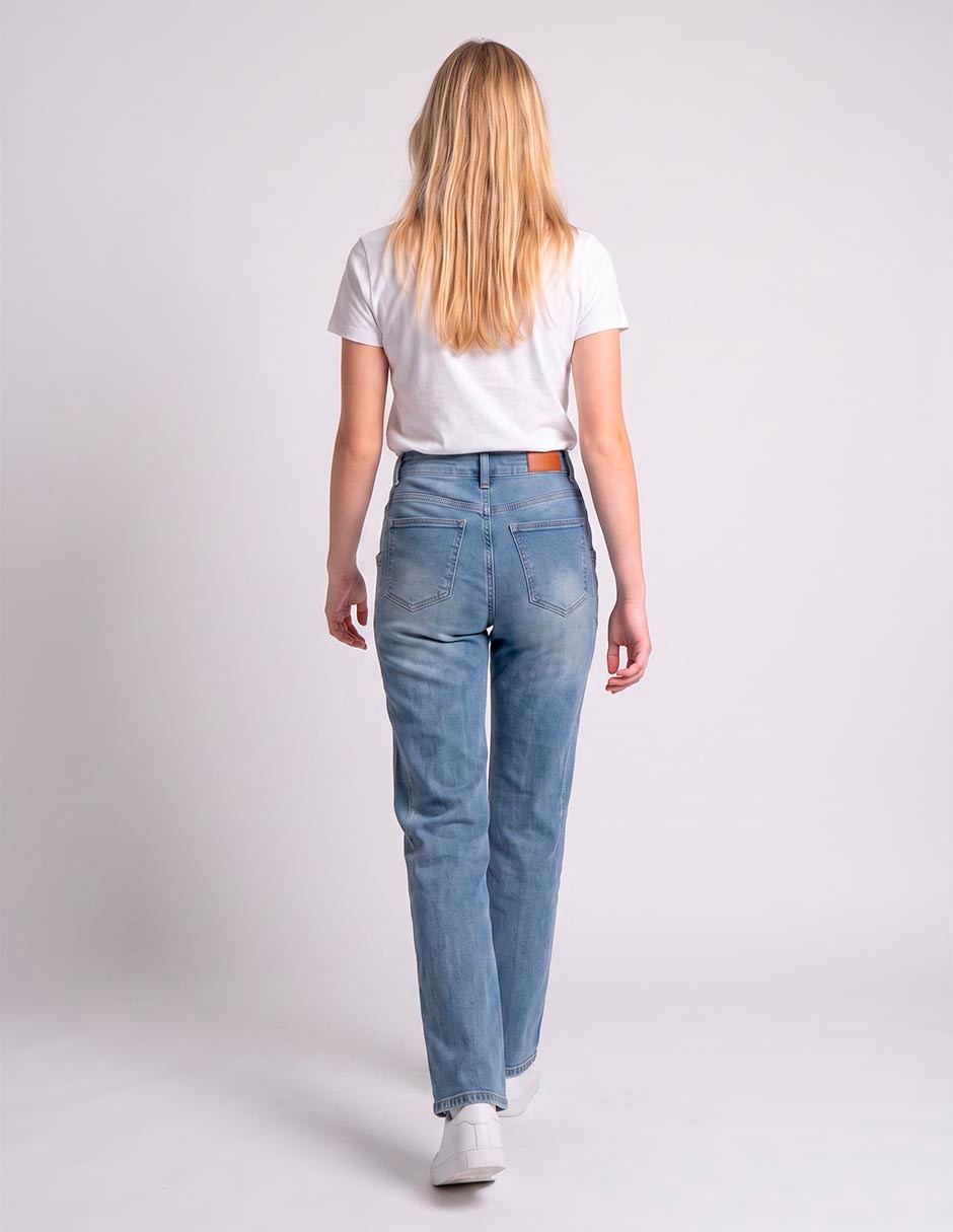 Jeans straight cadera para mujer 2