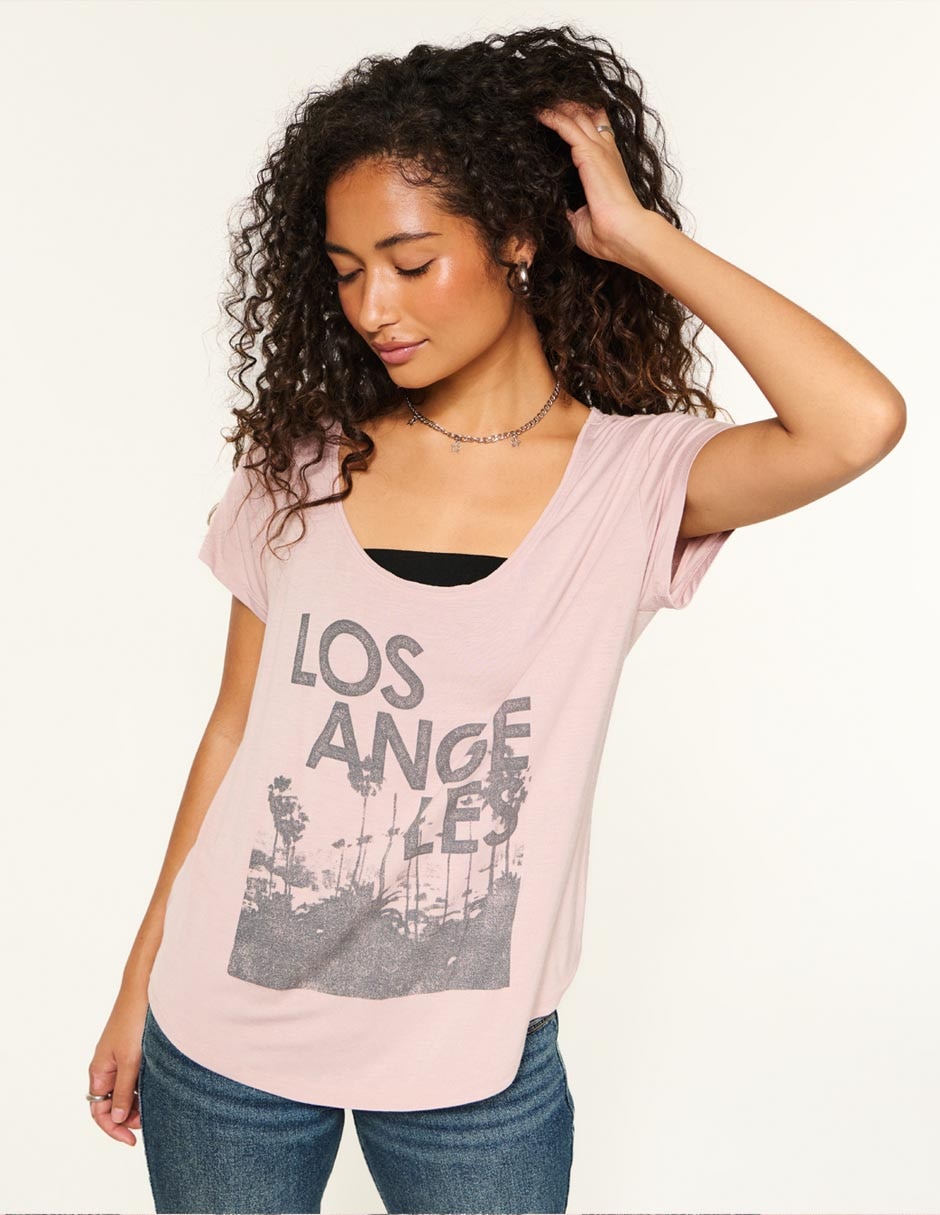 Playera manga corta Hollister para mujer