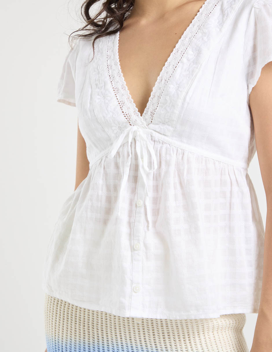 Blusa manga corta para mujer 5