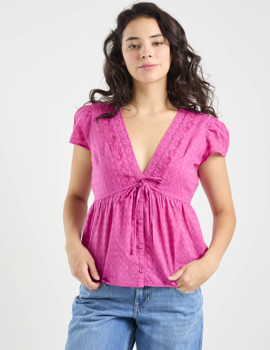 Blusa manga corta para mujer 2