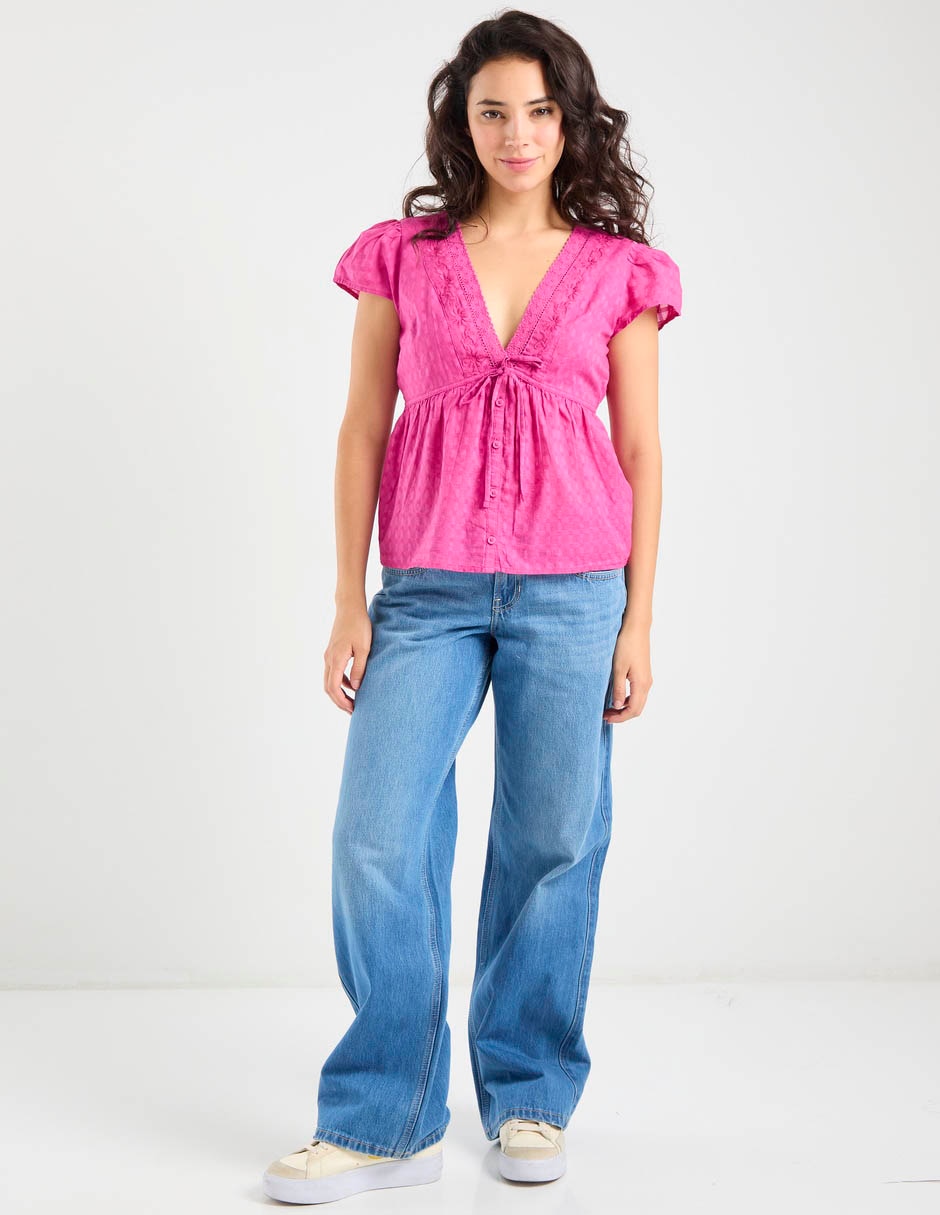 Blusa manga corta para mujer 3
