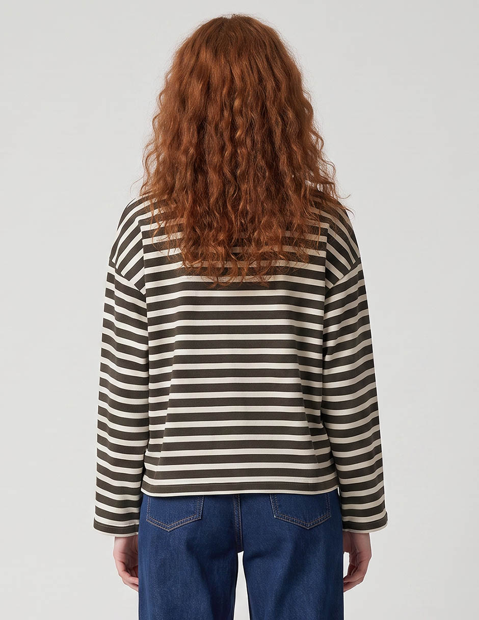 Playera manga larga cuello redondo mujer 2