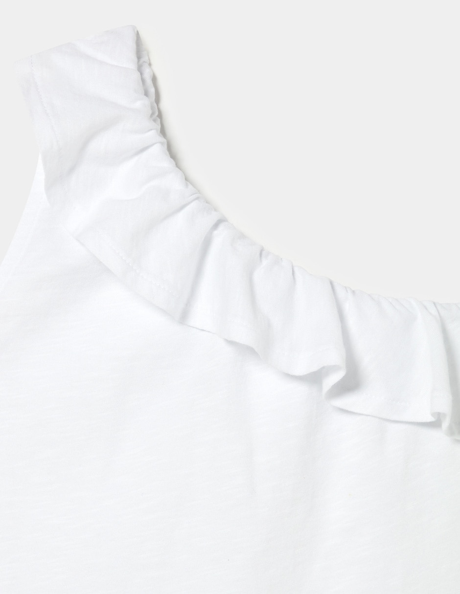 Top cuello asimétrico escote regular tirante ancho 7