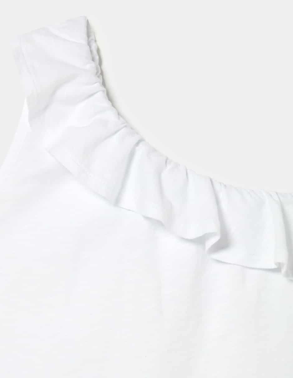 Top cuello asimétrico escote regular tirante ancho 4