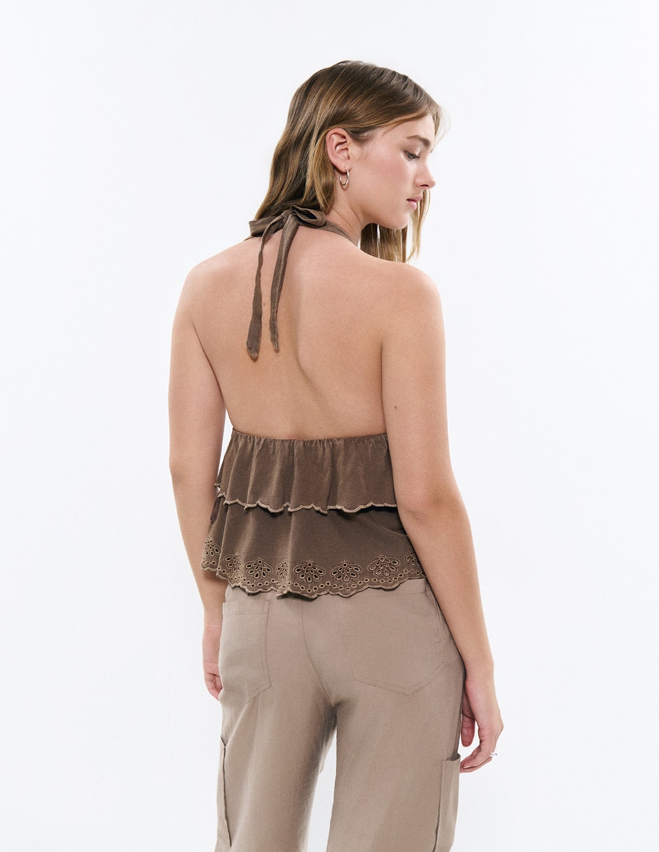Top cuello (si aplica) Halter escote (si aplica) V tirante (si aplica) Delgado 2