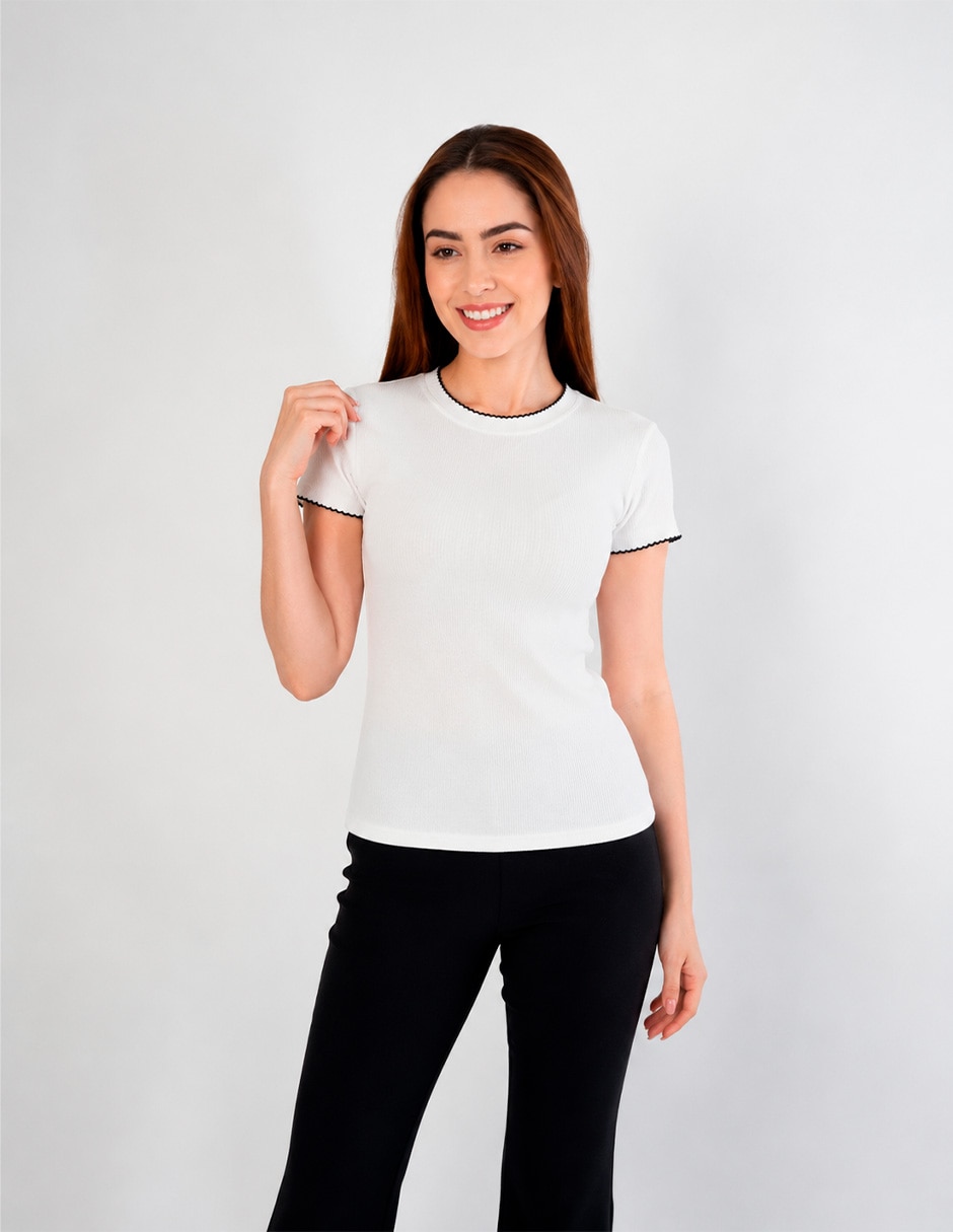 Blusa manga corta para mujer