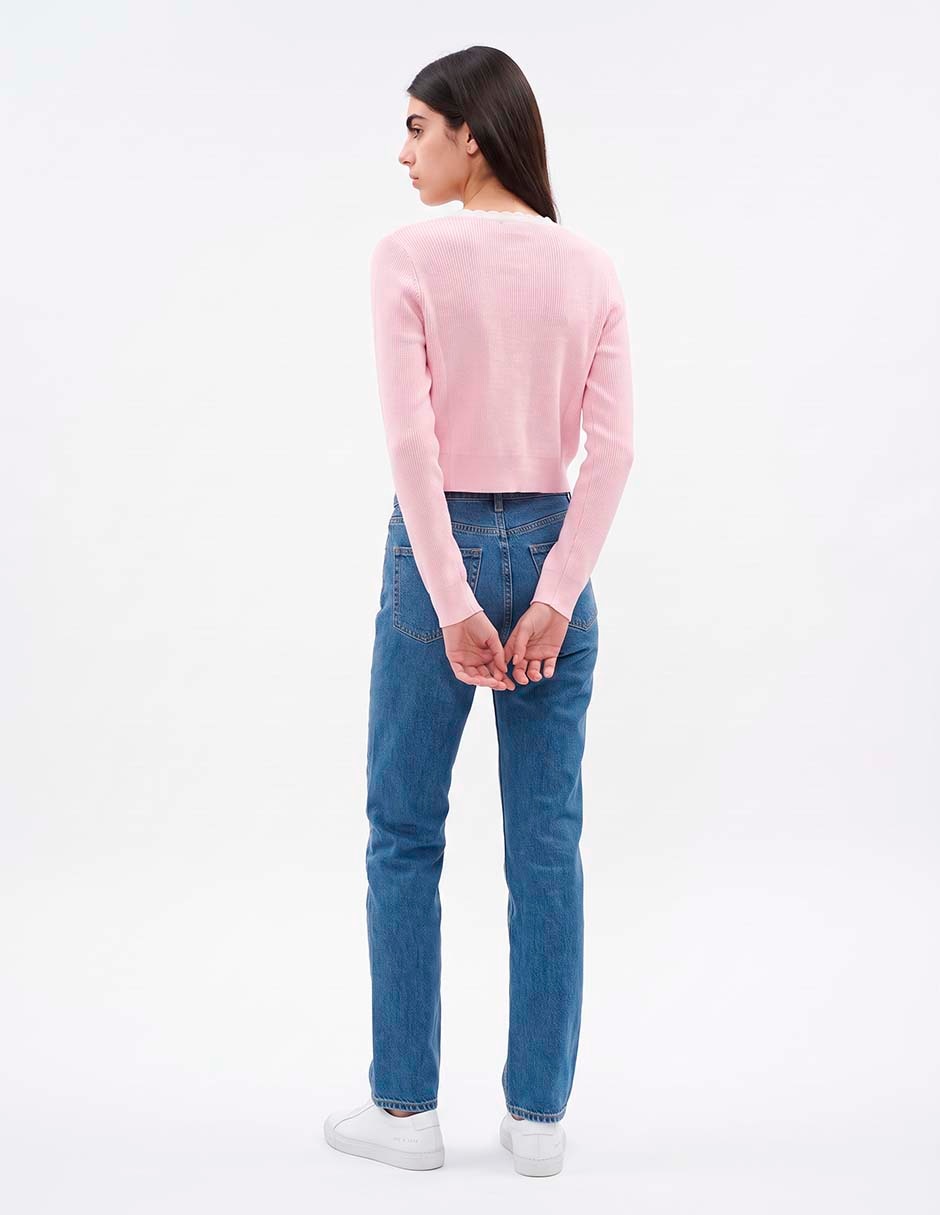 Suéter cuello redondo para mujer 4