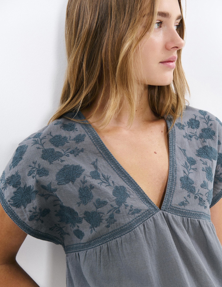 Blusa manga corta para mujer 2
