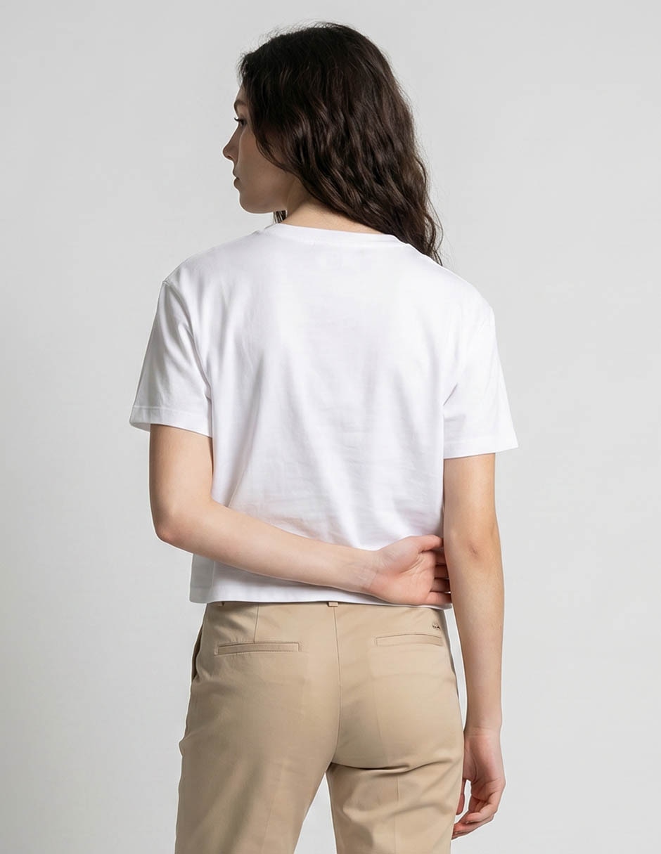 Playera manga corta cuello redondo para mujer 2