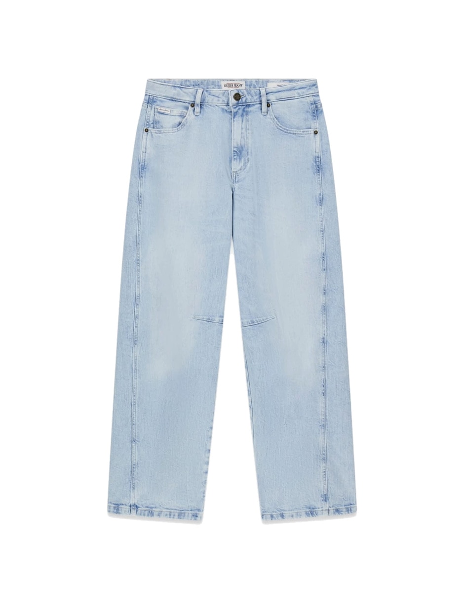 Jeans barrel guess a la cintura para mujer 5