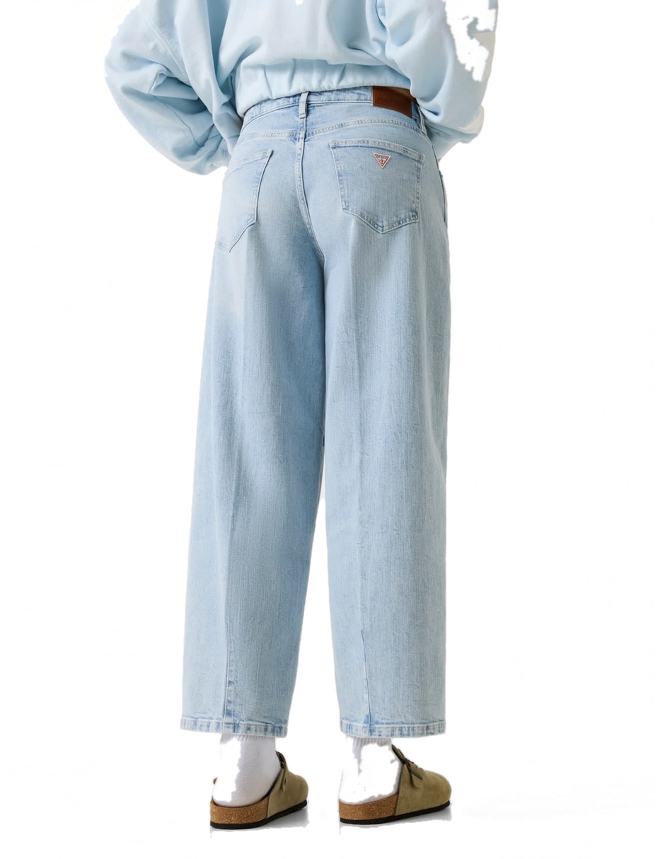 Jeans barrel guess a la cintura para mujer 3