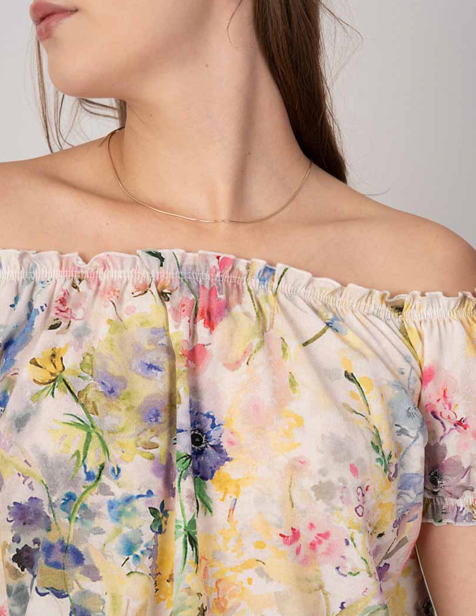 Blusa manga corta para mujer