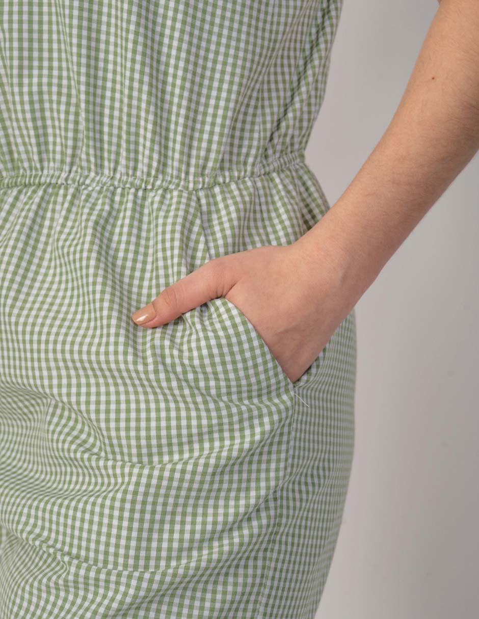 Jumpsuit salsa casual estampado a cuadros para mujer
