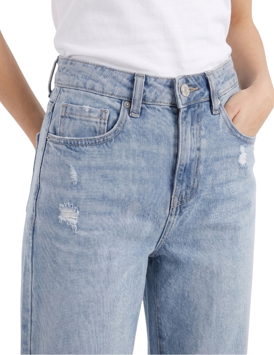Jeans regular straight para mujer 4
