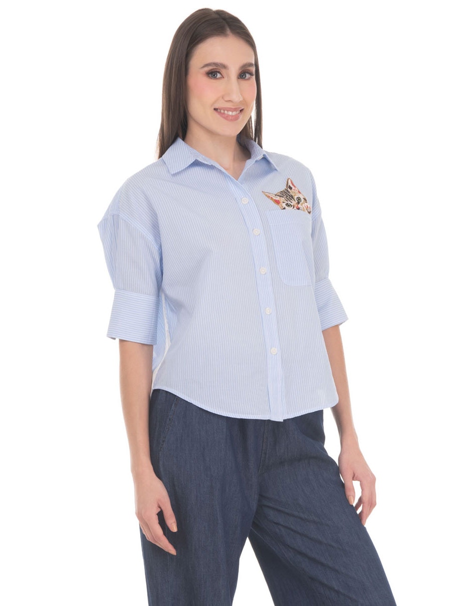 BLUSA COLECCION JUNIO manga Corta para mujer