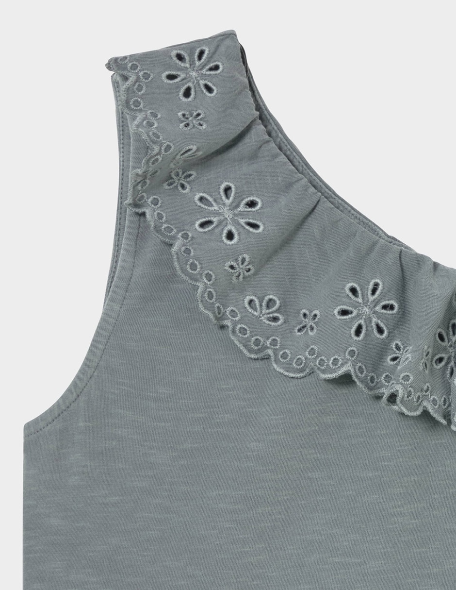 Top cuello asimétrico escote regular tirante ancho 2