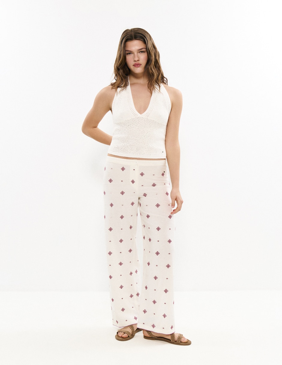 Pantalón regular regular para mujer 4
