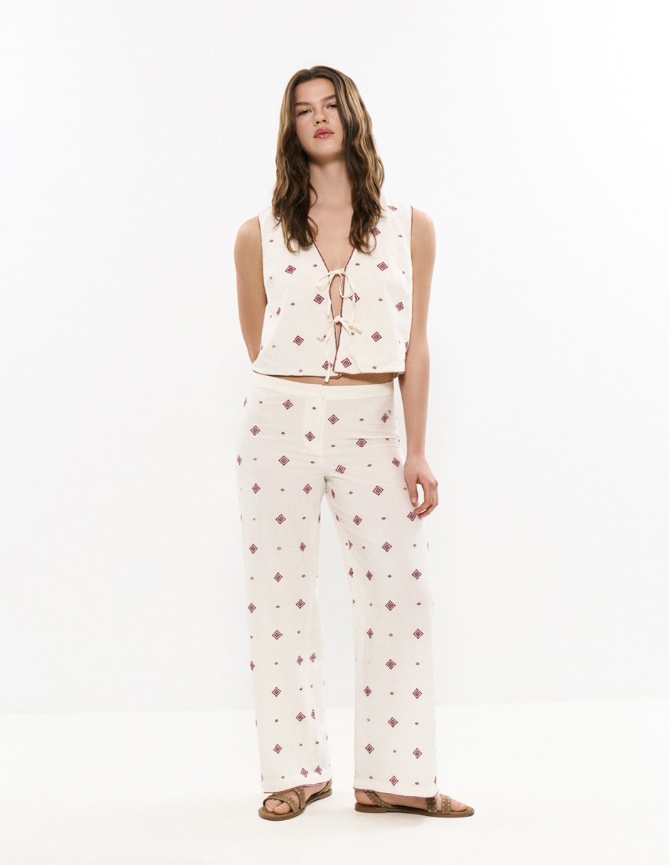 Pantalón regular regular para mujer 5