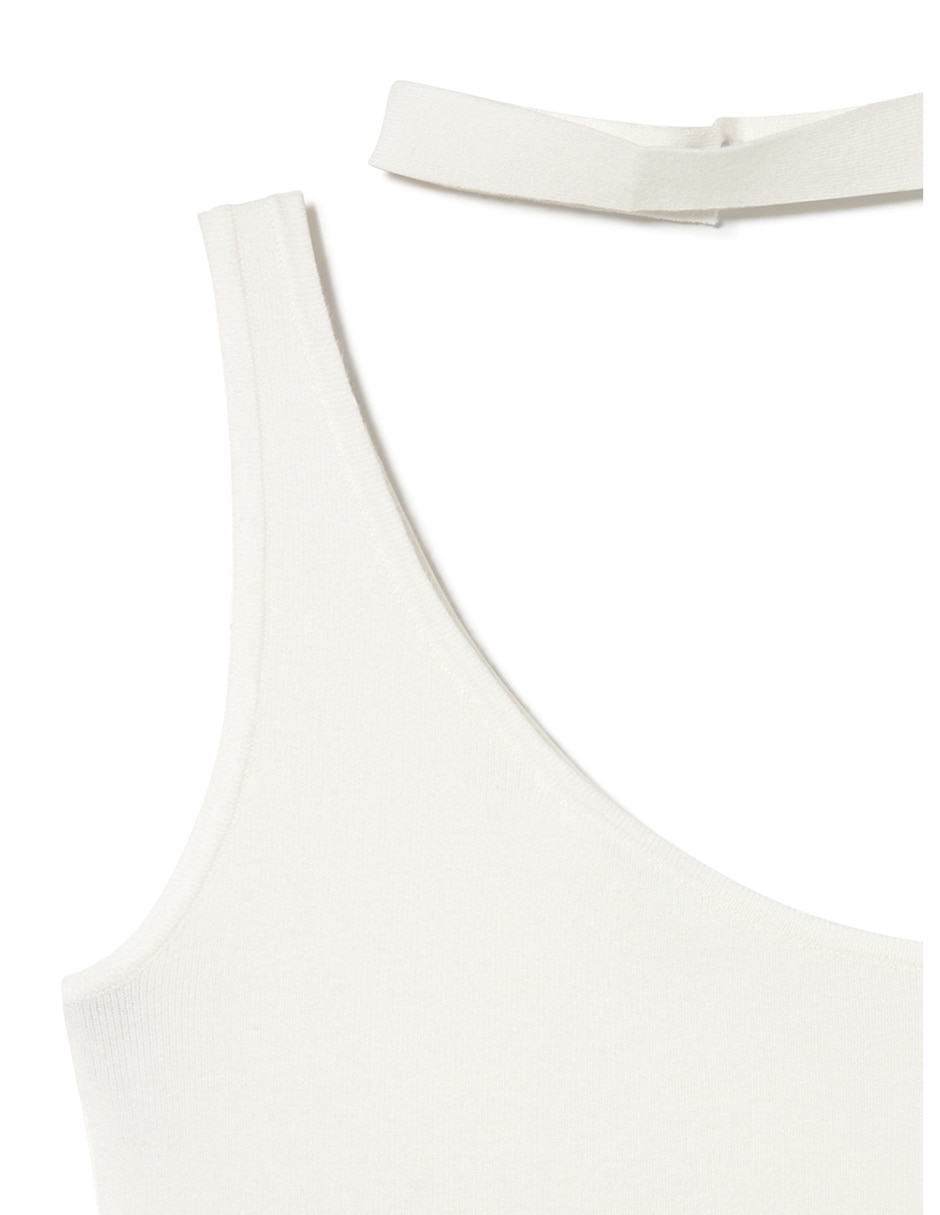 Top cuello asimétrico escote regular tirante ancho 2