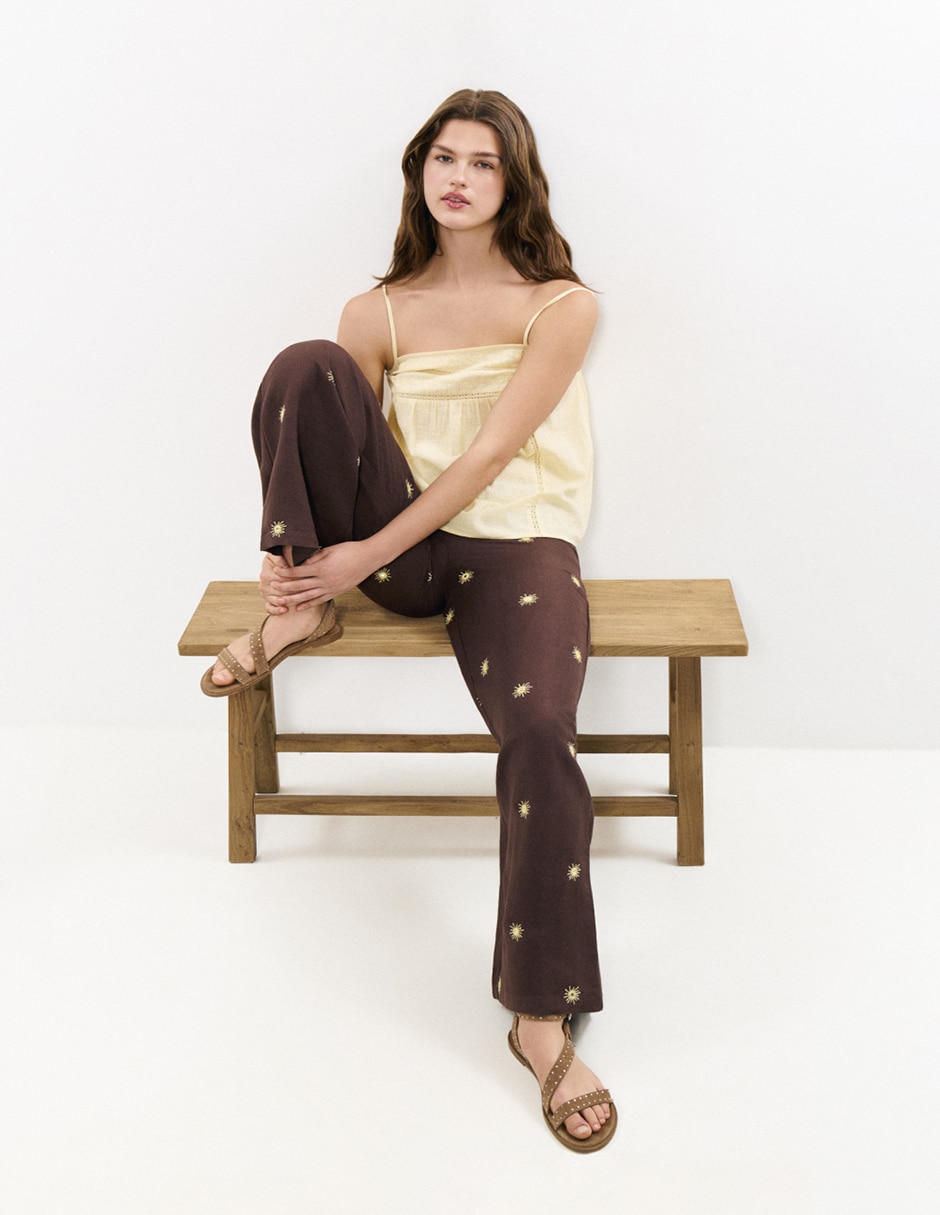 Pantalón regular regular para mujer 3