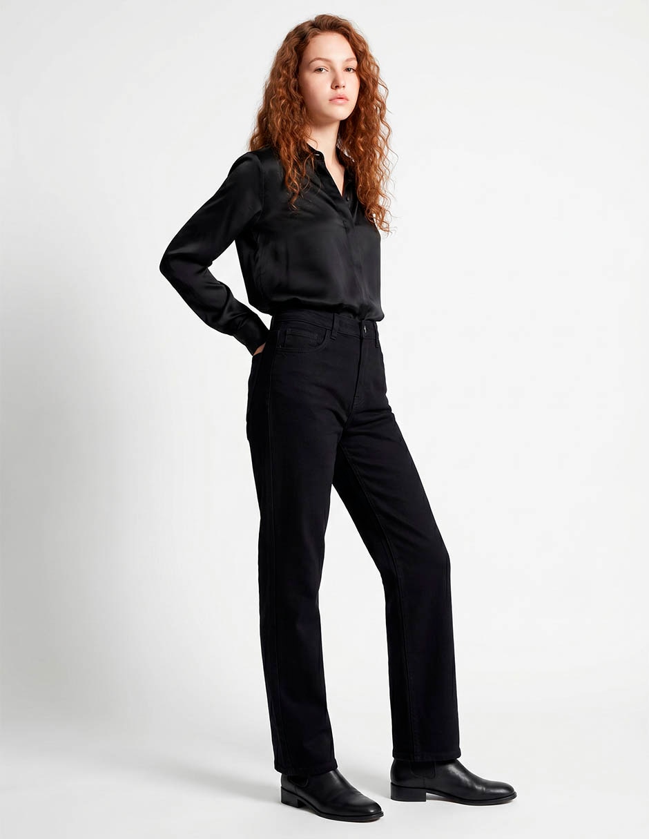 Jeans slim para mujer corte contura alta para mujer Jeans slim para mujer corte contura alta para mujer
