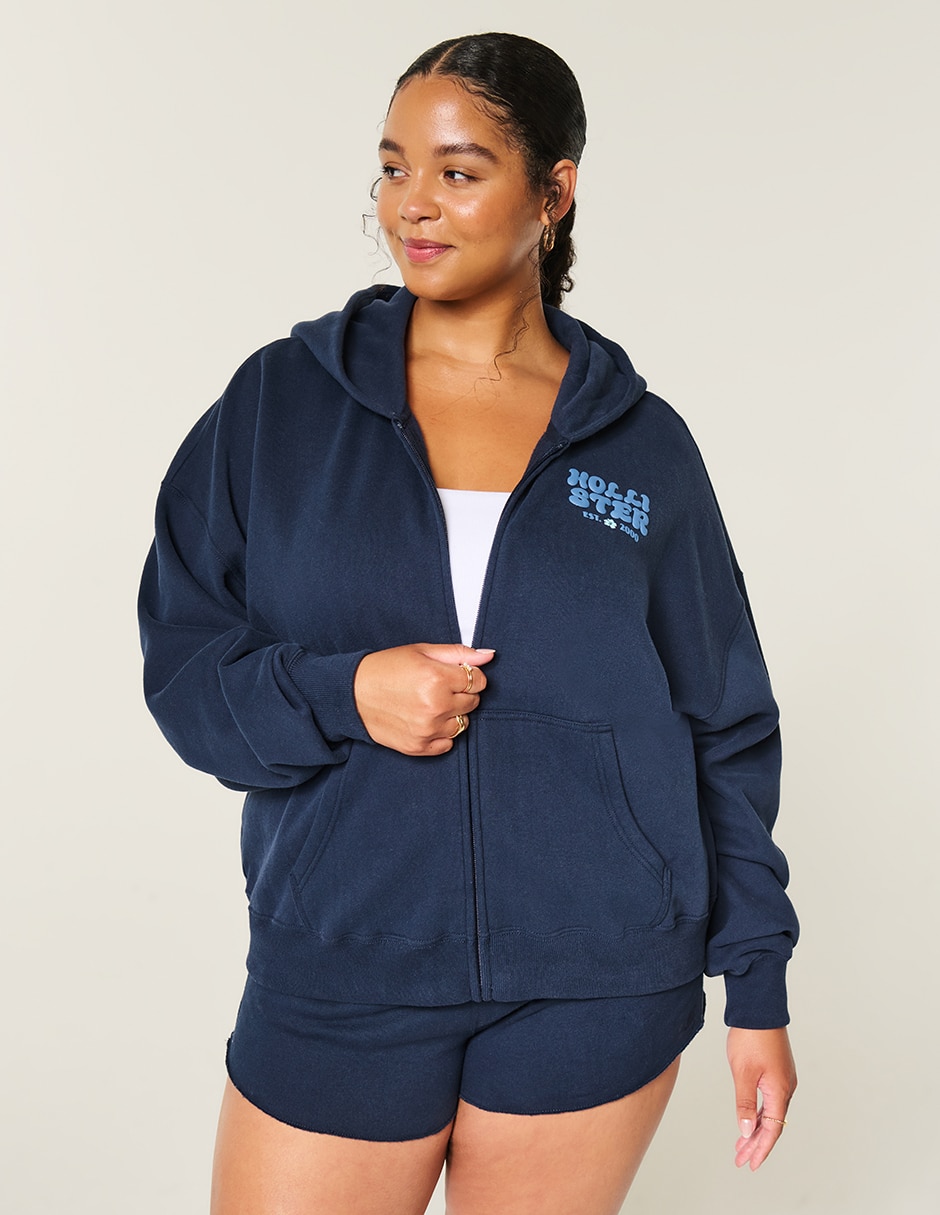 Sudadera con capucha y bolsa Hollister para mujer