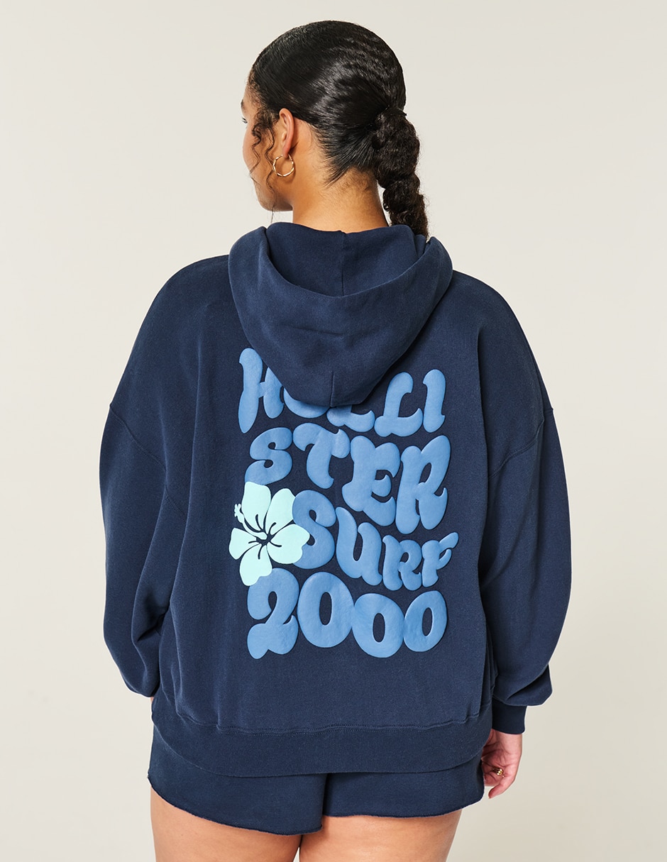 Sudadera con capucha y bolsa Hollister para mujer