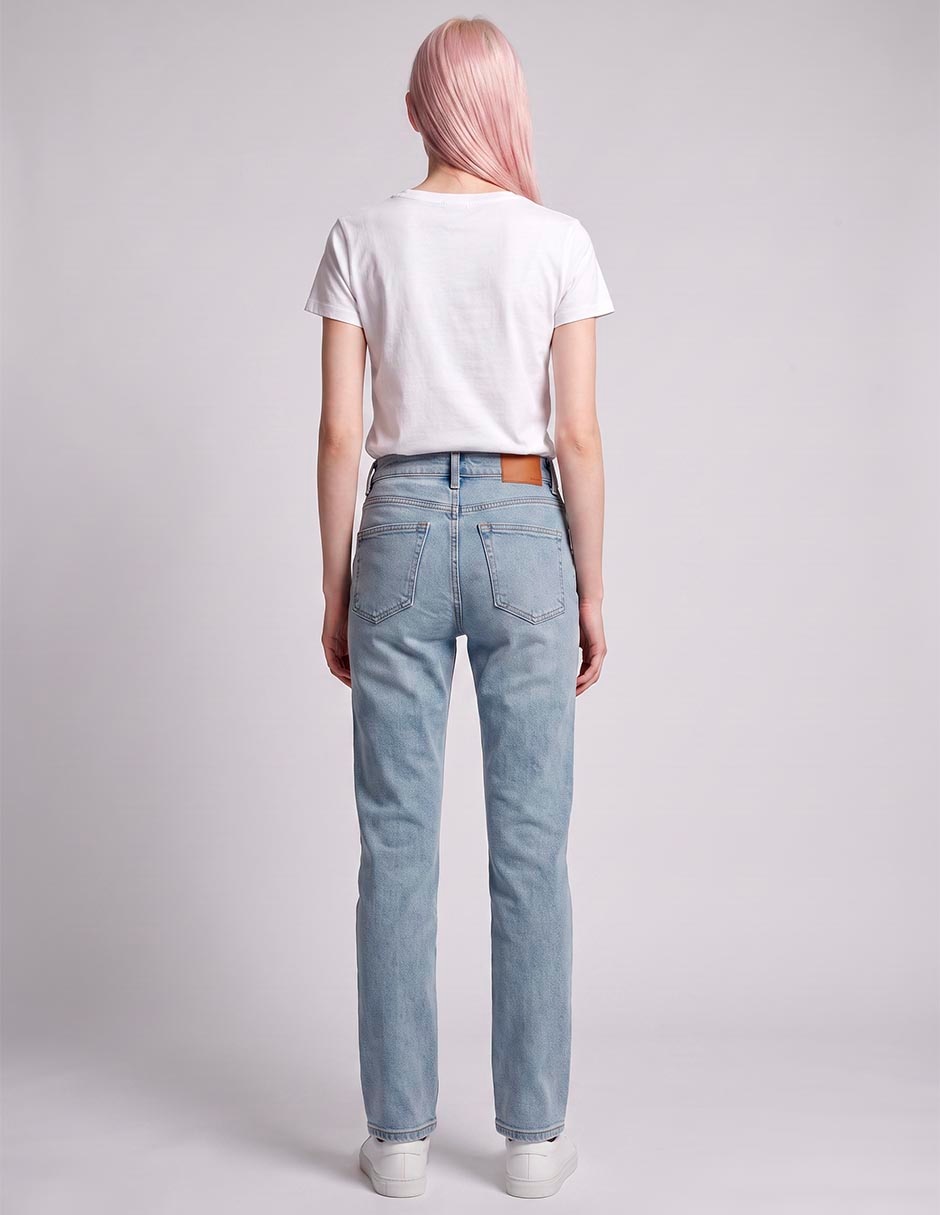 Jeans slim corte cintura para mujer 4