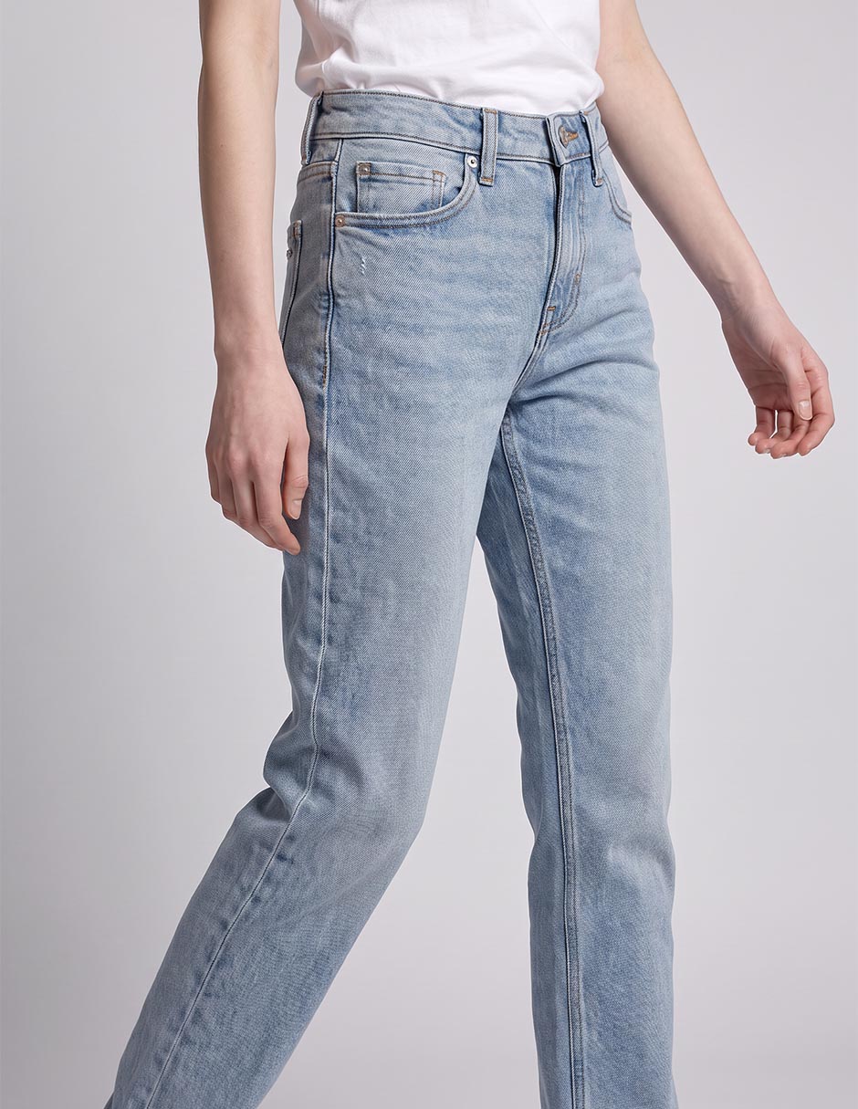 Jeans slim corte cintura para mujer 2