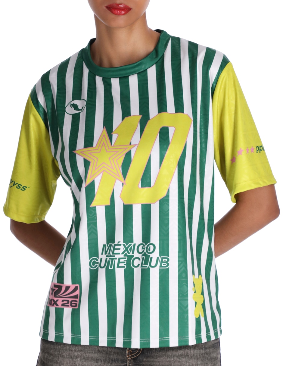 Playera manga corta ppaayyss cuello redondo para mujer