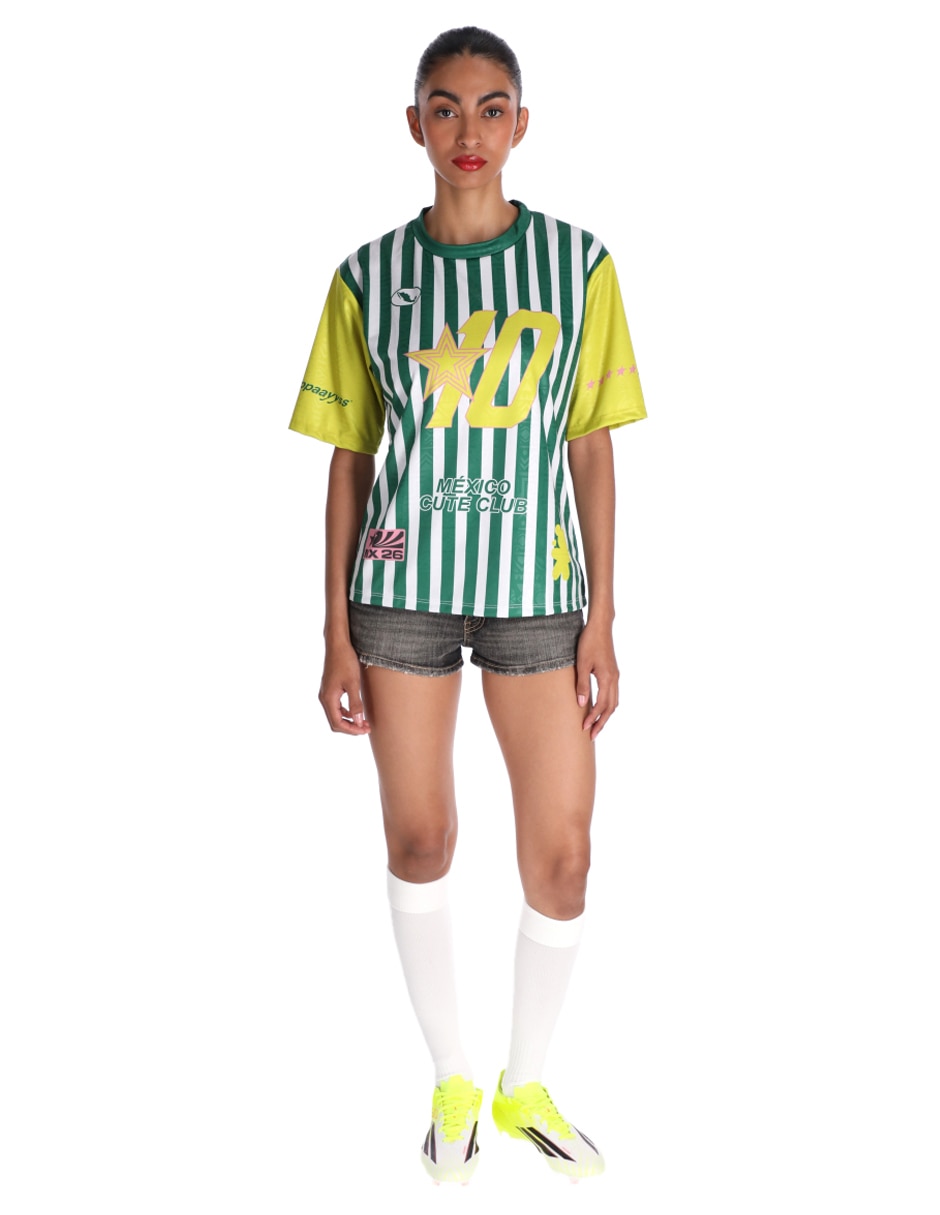 Playera manga corta ppaayyss cuello redondo para mujer