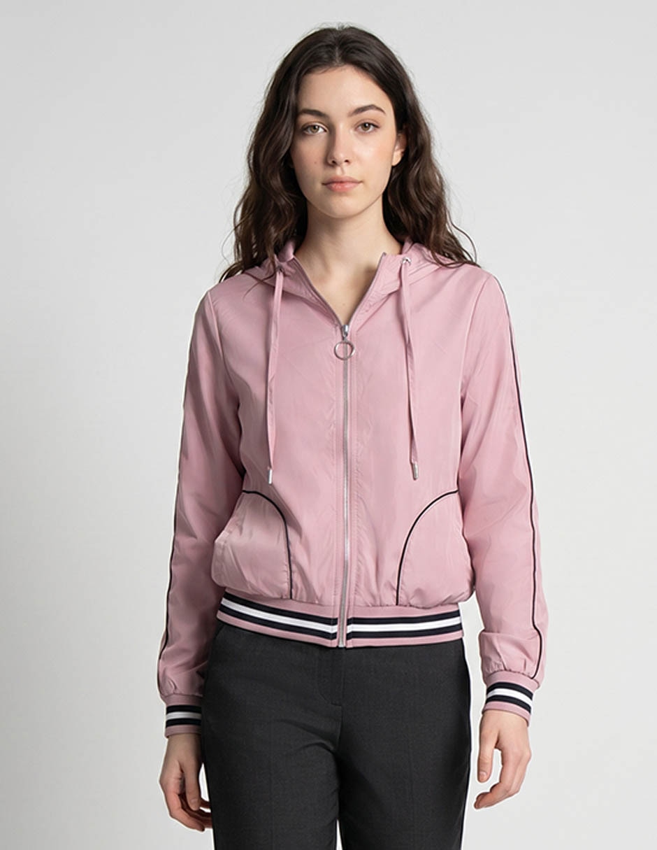 Chamarra rompevientos impermeable para mujer