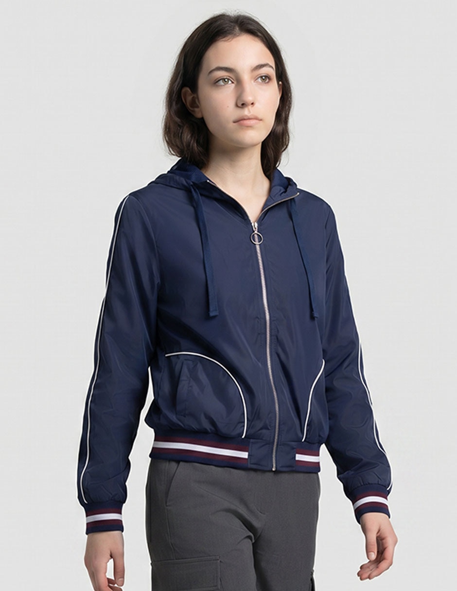 Chamarra rompevientos impermeable para mujer