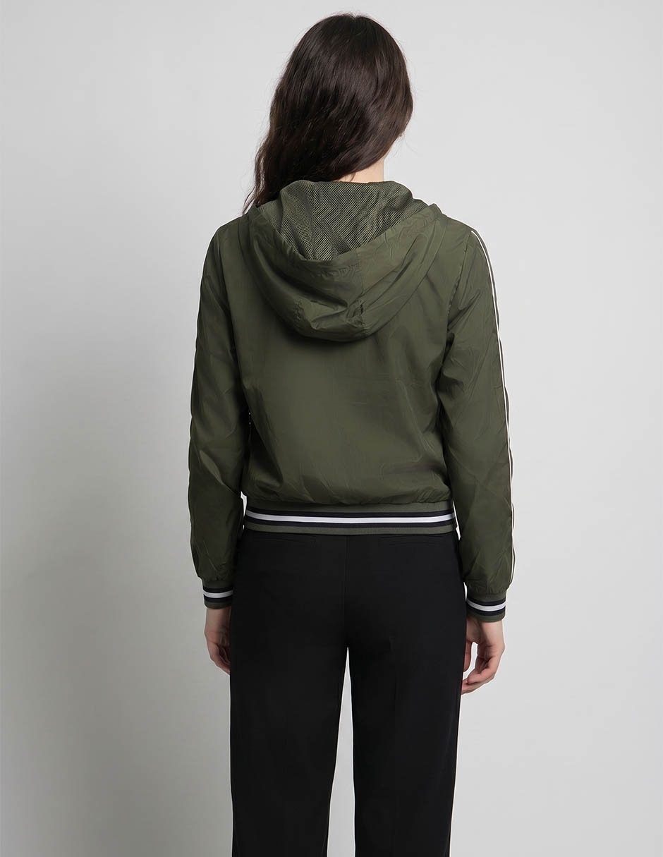Chamarra rompevientos Coffee Bean impermeable para mujer