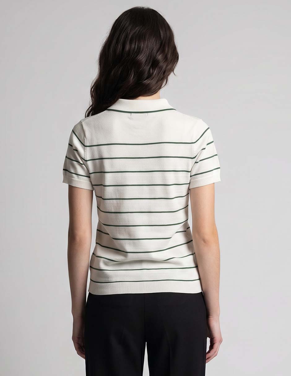 Blusa Coffee Bean Manga Corta Para Mujer