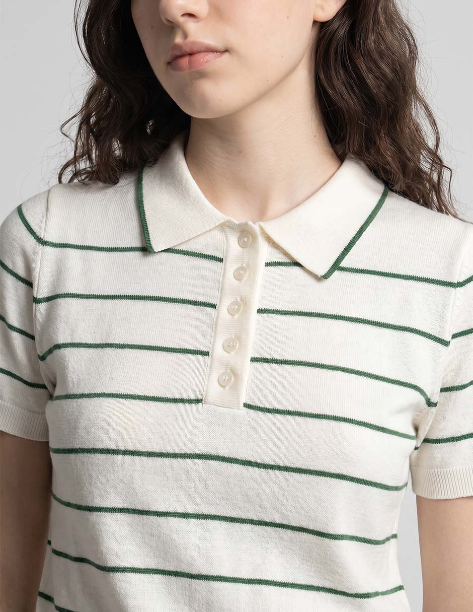 Blusa Coffee Bean Manga Corta Para Mujer