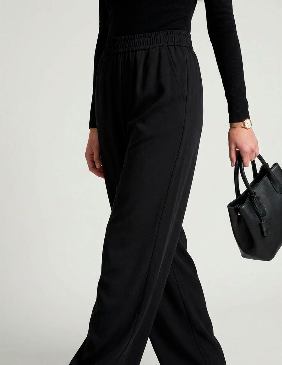 Pants regular con elástico para mujer 3